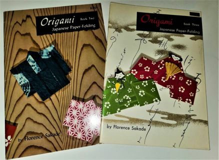 2 ORIGAMI instruction books by Florence Sakade - 34 pages each printed in Japan