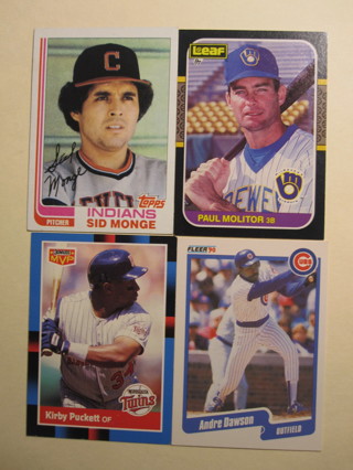 Baseball Lot #654: Molitor, Puckett MVP, Dawson + vintage