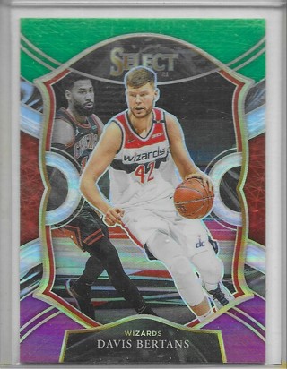 Davis Bertans 2020-21 Select Prizm Green White Purple #28