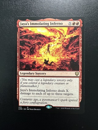 Jaya's Immolating Inferno MTG Magic the Gathering CMR Rare Card