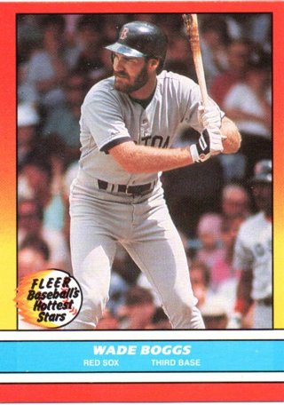 1988 Fleer Wade Boggs Hottest Stars