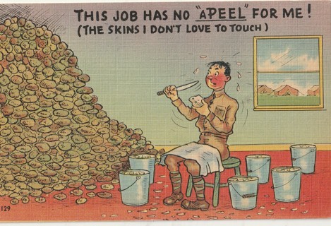 Vintage Unused Postcard: (e1): Linen: The Job Has No Apeel
