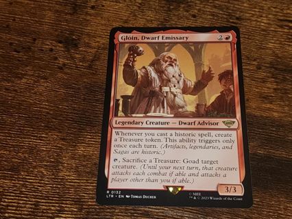 Magic the gathering mtg Gloin Dwarf Emissary rare card Lord of the rings