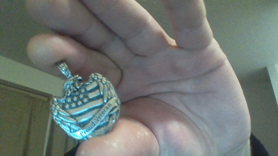 proud veteran american eagle charm