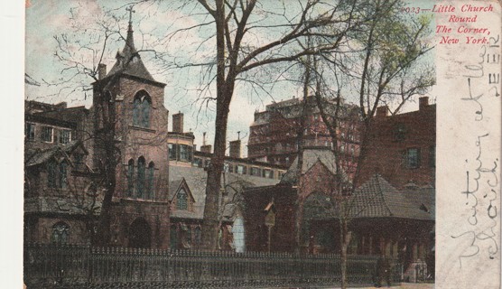 Vintage Used Postcard: (d): 1908 Little Church Round the Corner, NYC, NY