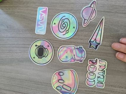 Holographic space stickers