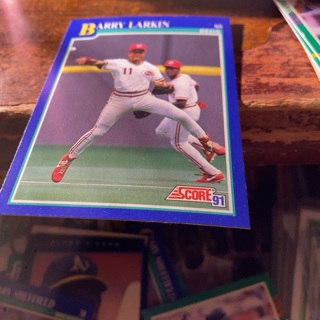 1991 score Barry Larkin baseball card 