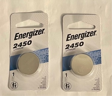 New:2 Energizer Lithium #2450 Batteries. Calculators,Car Key Fobs,Clocks,Fitness Devices,Watches...