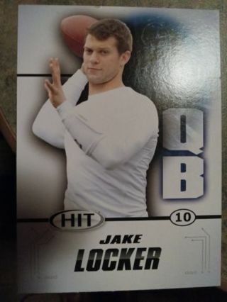 2011 SAGE HIT ROOKIE JAKE LOCKER FOOTBALL CARD# 10