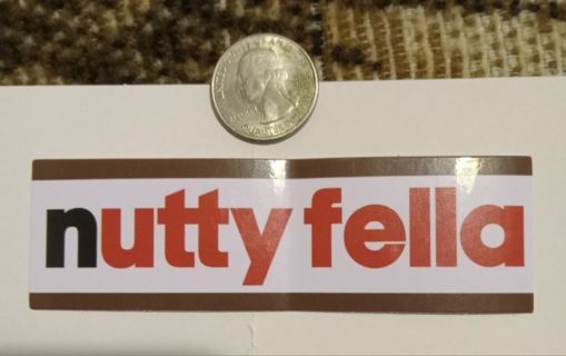 "Nutty Fella" sticker