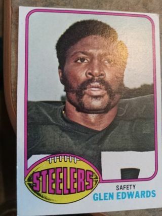 1976 TOPPS GLRN EDWARDS PITTSBURGH STEELERS FOOTBALL CARD# 51