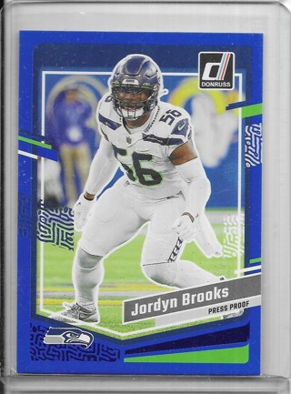 Jordyn Brooks 2023 Donruss Press Proof Blue #260