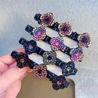 new=Metal Satin Fabric Hair clip=bling