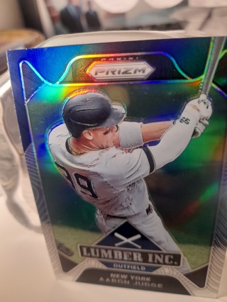 2021 Panini Prizm Aaron Judge Silver PRIZM Refractor Holo Lumber Inc Yankees