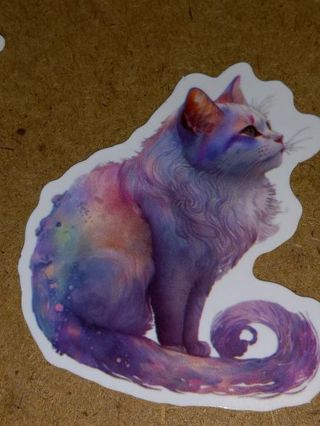 Cat Cute one vinyl sticker no refunds regular mail only Very nice quality!