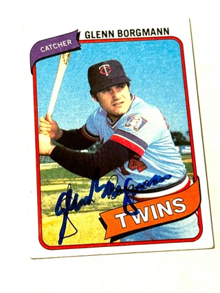 Autographed 1980 Topps #634 Glenn Borgmann Minnesota Twins