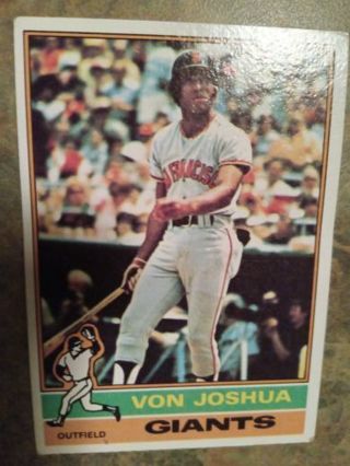 1976 TOPPS VON JOSHUA SAN FRANCISCO GIANTS BASEBALL CARD# 82