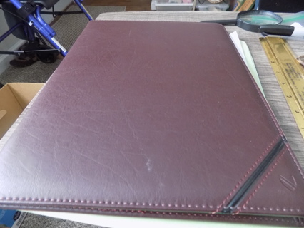 Brown leather Cambridge Portfolio notebook cover