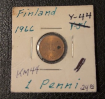 Old 1966 Finland Foreign Coin
