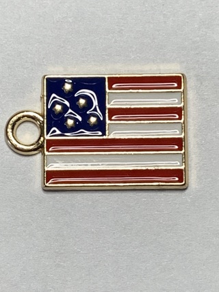 ✨AMERICAN FLAG CHARMS~#3~STRAIGHT FLAG~4TH OF JULY ENAMEL CHARMS~FREE SHIPPING✨