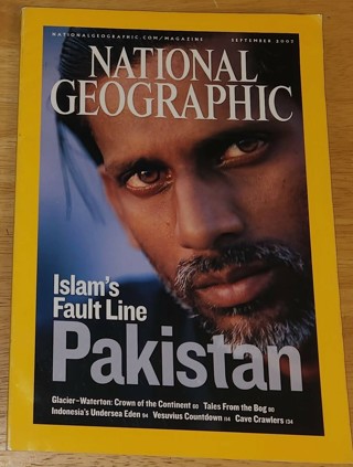 Sept 2007 National Geographic PAKISTAN - 156 pages - 13 oz. VG condition