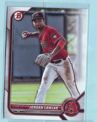 2022 Bowman Jordan Lawlar Baseball Card # BP-141 Diamondbacks