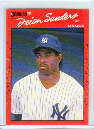 Deion Sanders, 1989 Donruss Card #427, New York Yankees,  (EL)