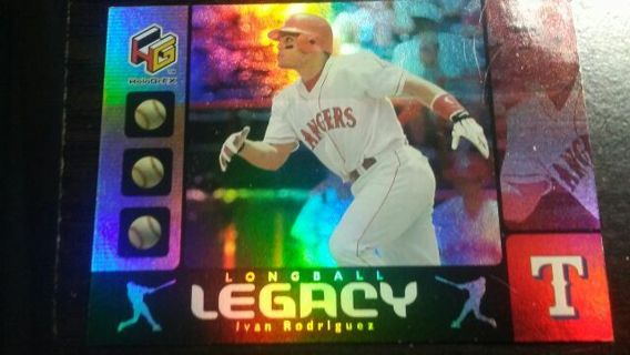 2000 UPPER DECK LONGBALL LEGACY IVAN RODRIGUEZ TEXAS RANGERS BASEBALL CARD# LL2