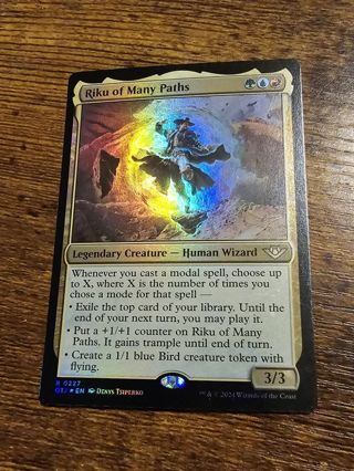 Magic the gathering mtg Riku of Many paths foil rare card Outlaws Thunder Junction