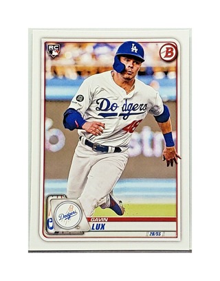 GAVIN LUX ROOKIE 2020 BOWMAN #71 LOS ANGELES DODGERS ROOKIE PHENOM!