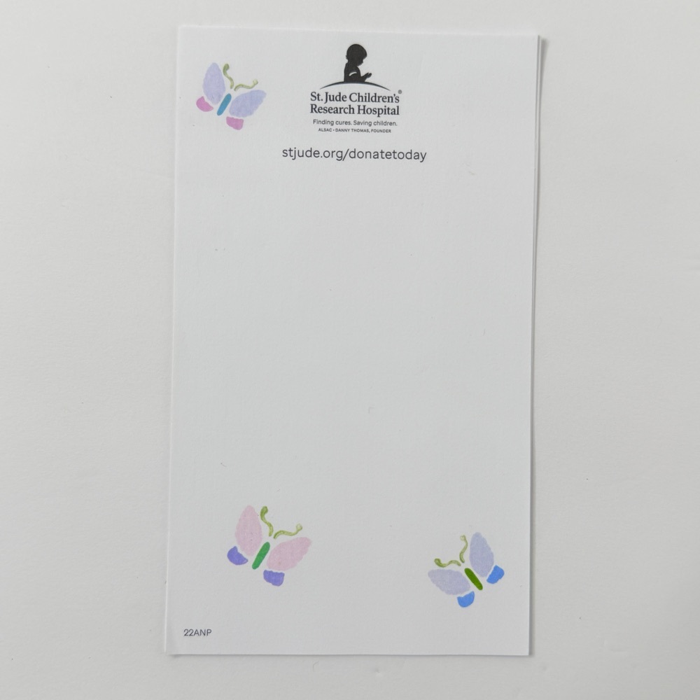 Free: Butterfly Blank White Note Paper 