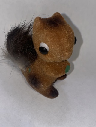 Cool vintage small fuzzy crafting brown  squirrel