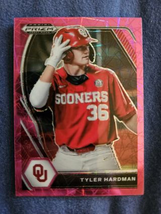 2021 Panini Prizm Draft Picks Pink Velocity Prizm Tyler Hardman