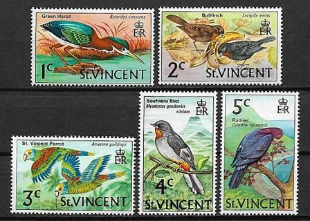 1970 St Vincent Sc280-4 Birds MNH set of 5