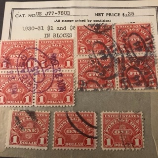 USA Postage Due Stamps Collectables 