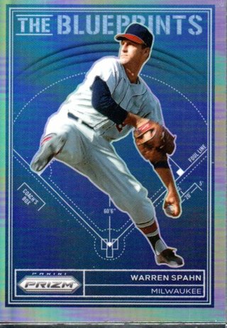 2023 Panini Prizm Warren Spahn Blueprints Insert Refractor