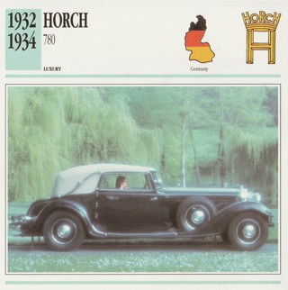 Classic Cars 6 x 6 inches Leaflet: 1932-1934 Horch 780