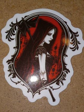 Pretty one small vinyl sticker no refunds regular mail only Very nice quality!