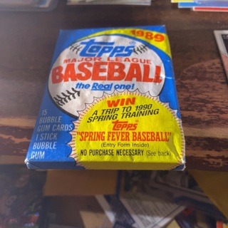 1989 topps unopened pack of baseball cards