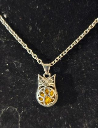 Amber Cat Necklace