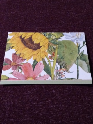 Sunflower-Floral Notecard 