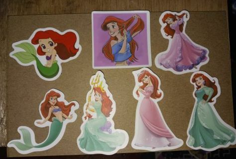 10 Disney Princess Ariel Stickers