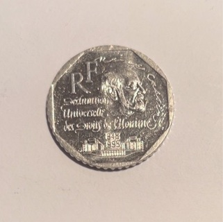 1998 France Commemorative 2 Francs Coin