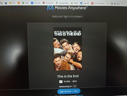 Ths is the End, Digital HD Movie Code