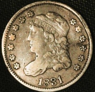 1831 5 c. Rare date, Great Coin, Used, Guaranteed, Insured,  Ships Fast, Original