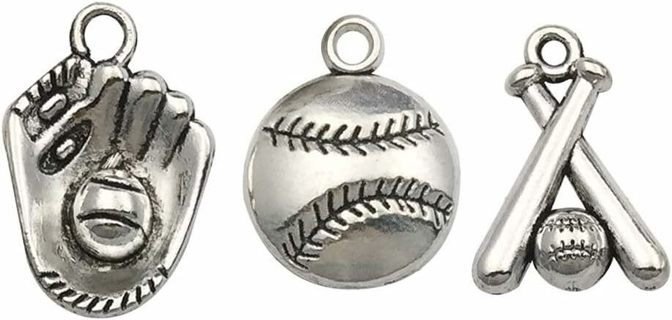 10pc Mixed Baseball Charms #2 (PLEASE READ DESCRIPTION