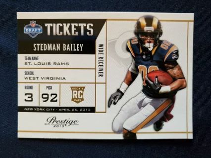 2013 Panini Prestige NFL Draft Tickets Stedman Bailey