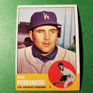 1963 TOPPS BASEBALL CARD # 402 - RON PERRANOSKI - DODGERS