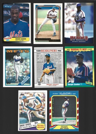 Dwight Gooden 8 different Cards - New York Mets