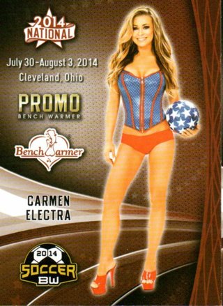 2014 Benchwarmer Carmen Electra National Promo Card